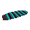 Ronix Wide Nose Surf Sock – Aqua Blue/Black/Grey – Up to 6'