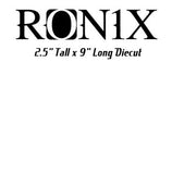 Ronix 2.5"x9" Logo Die Cut - White