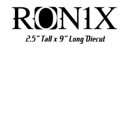 Ronix 2.5"x9" Logo Die Cut - White