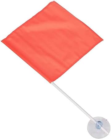 Seachoice orange rider down flag with 24-inch PVC pole and suction cup