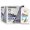 A white and gray Shell Rotella T4 Triple Protection 15W-40 diesel oil display box with a single white bottle of the same product standing in front, on a clean white background.