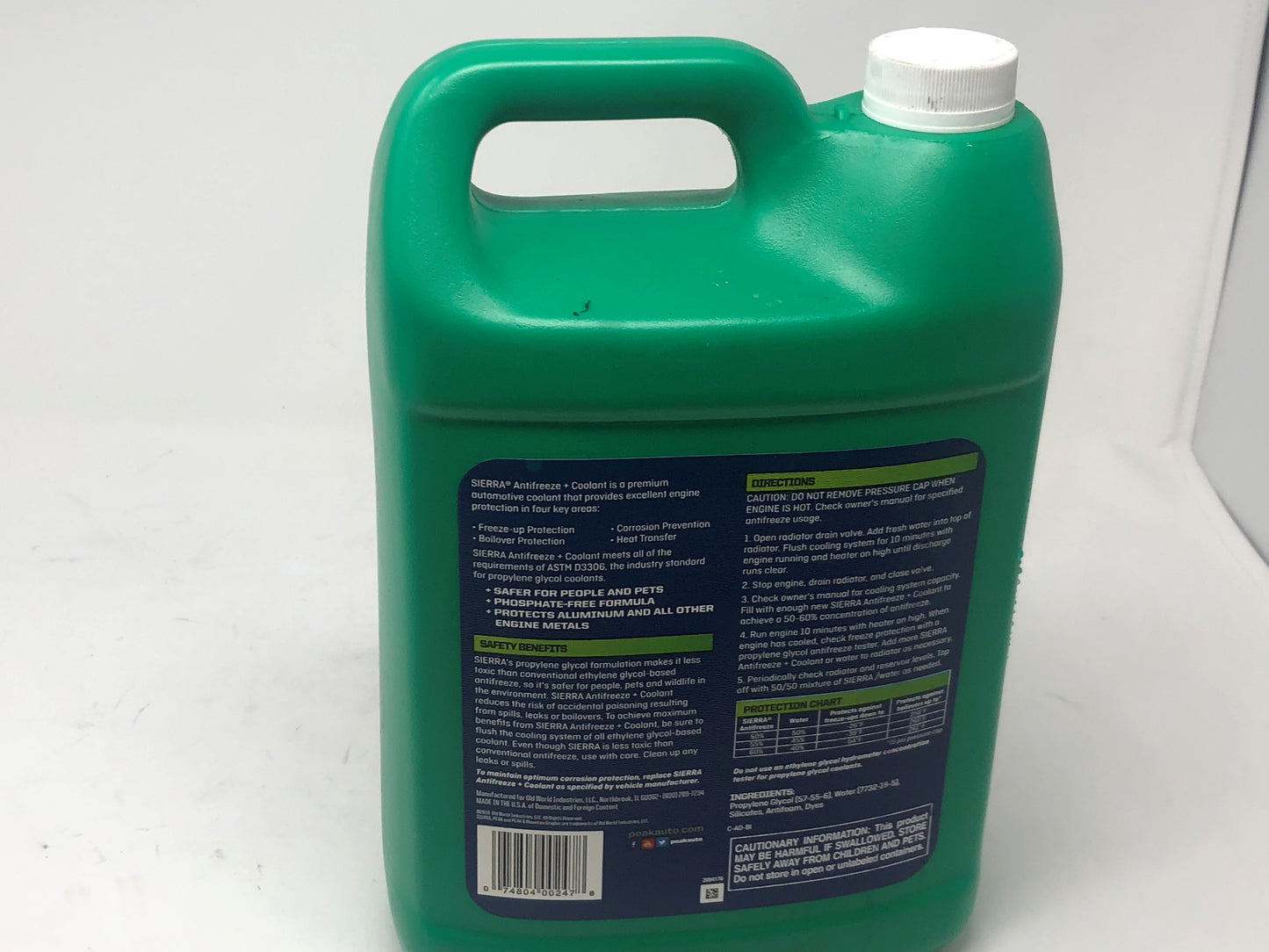 Sierra Coolant Prop Glycol Green