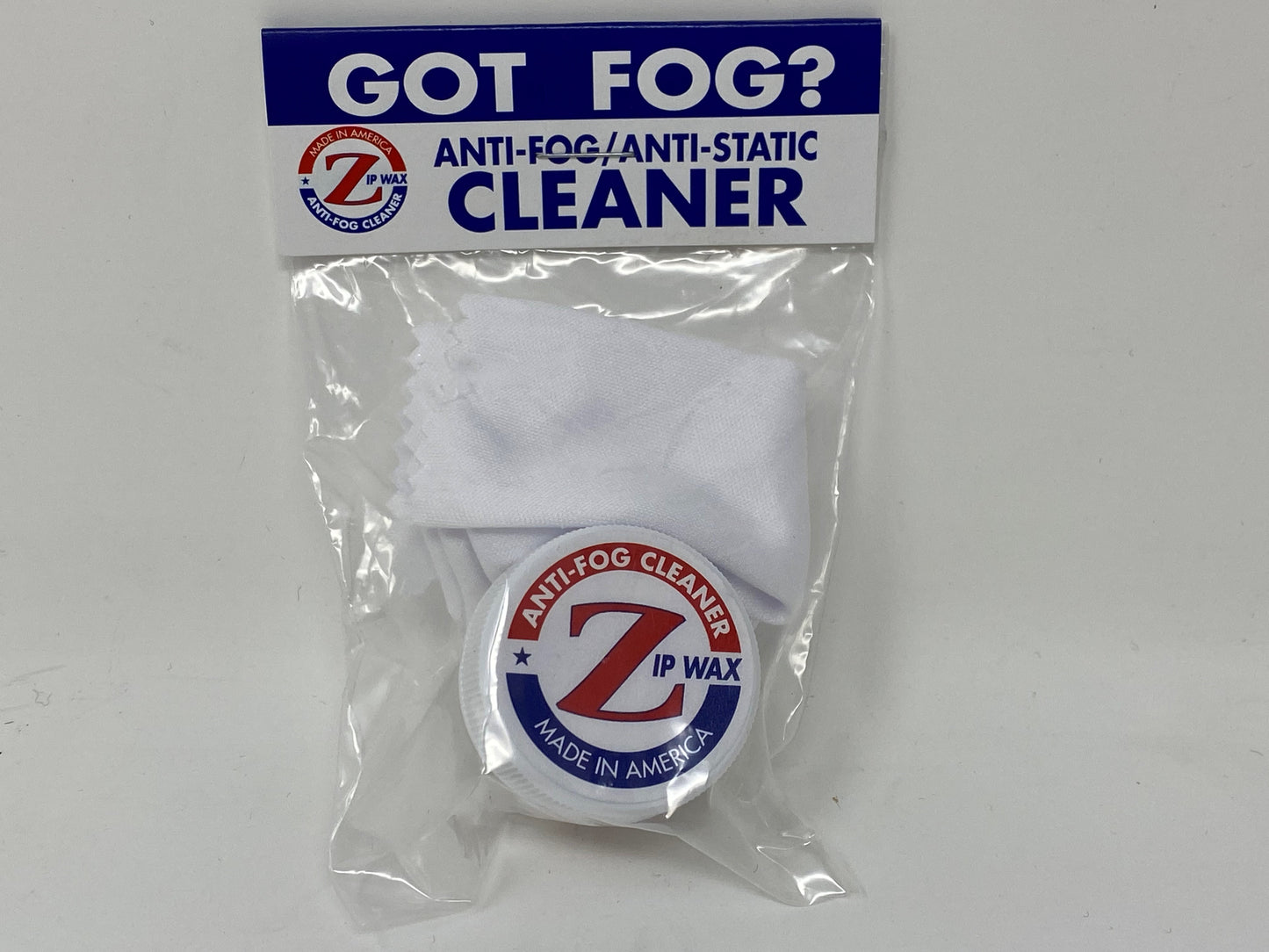 Zip Wax Anti Fog Wax .5oz + Anti Static Microfiber Towel