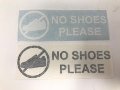 No Shoes Diecut Boat Sticker